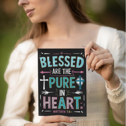 Carte Postale Paroles éclairantes au milieu d'une croix