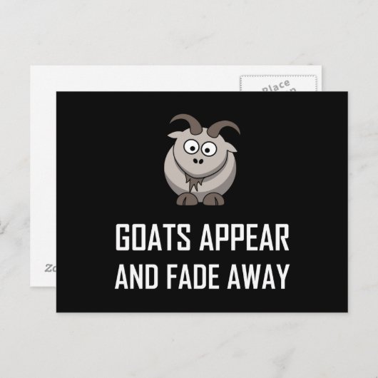 Carte Postale Paroles Mal Entendues Chèvres Apparaissent Et S'Él (Devant / Derrière)