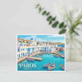 Carte Postale Paros Naousa Grèce (Debout devant)