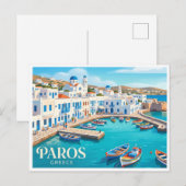 Carte Postale Paros Naousa Grèce (Devant / Derrière)