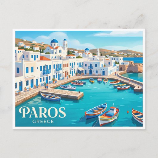 Carte Postale Paros Naousa Grèce (Devant)