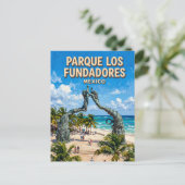 Carte Postale Parque Los Fundadores Mexique (Debout devant)