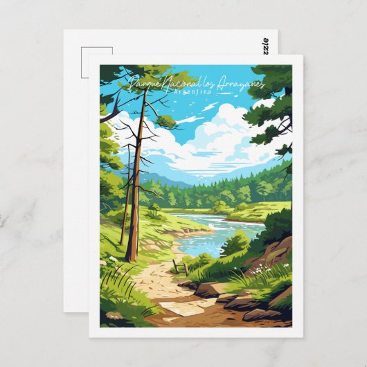 Carte Postale Parque nacional los arrayanes voyage vintage (Devant / Derrière)