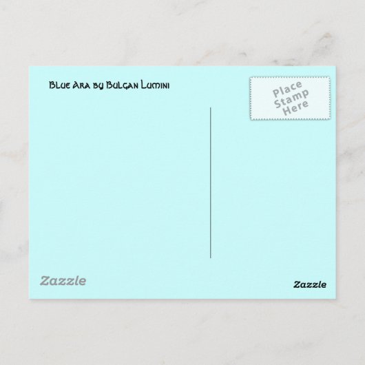 CARTE POSTALE PARROS HYPER / BLEUE ARA (Dos)