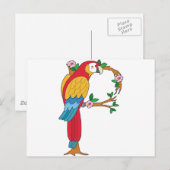 Carte Postale Parrot d'alphabet animal (Devant / Derrière)