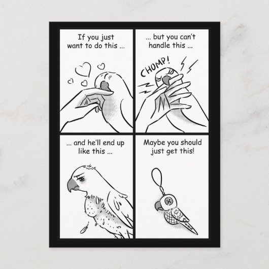 Carte Postale Parrots do bite (Devant)