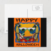 CARTE POSTALE PARROTS HALLOWEEN (Devant / Derrière)