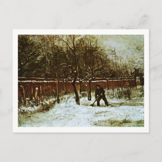 Carte Postale Parsonage Garden in Snow (F194)Van Gogh Art (Devant)