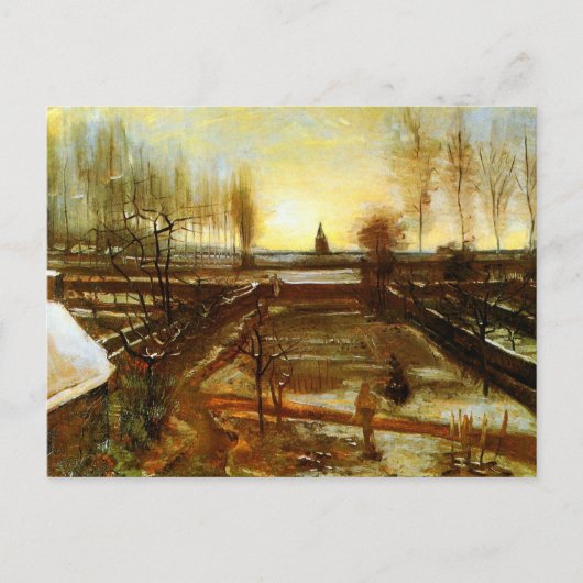 Carte Postale Parsonage Garden in Snow (F67) Van Gogh Art (Devant)