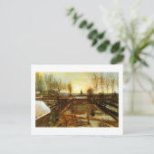 Carte Postale Parsonage Garden in Snow (F67) Van Gogh Art (Debout devant)