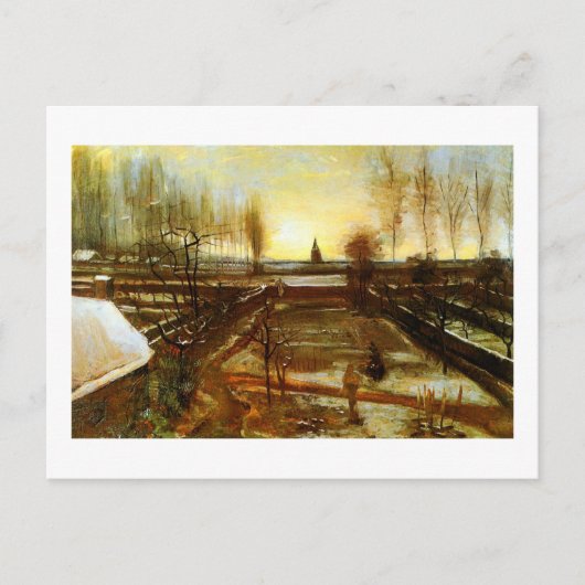 Carte Postale Parsonage Garden in Snow (F67) Van Gogh Art (Devant)