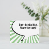 Carte Postale partager les sushis (Debout devant)