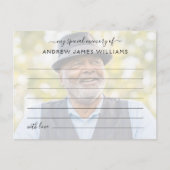 Carte Postale Partager un enterrement de photo mémoire (Devant)