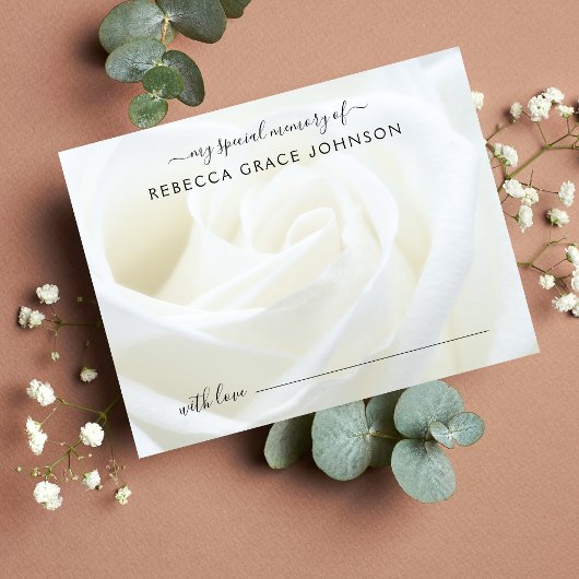 Carte Postale Partager Un Souvenir Rose Fleur Funérailles