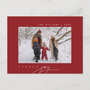 Carte Postale Partagez la joie, Vœux de Joyeux Noël, Photo de fa