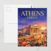 Carte Postale Parténon (Acropole) Grèce (Devant / Derrière)