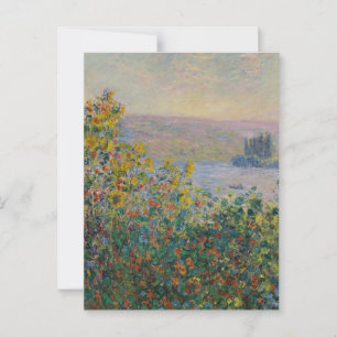 Carte Postale Parterres de fleurs à Vétheuil de Monet