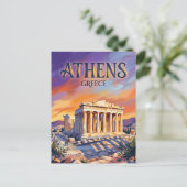 Carte Postale Parthénon (Acropole) Grèce (Debout devant)