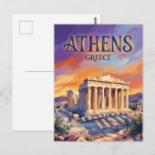 Carte Postale Parthénon (Acropole) Grèce (Devant / Derrière)
