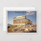 Carte Postale Parthénon D'Athènes (Devant / Derrière)