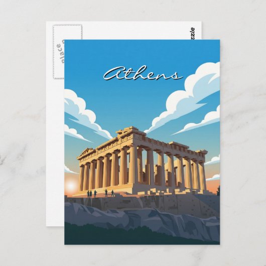 Carte Postale Parthenon d'Athènes (Devant / Derrière)