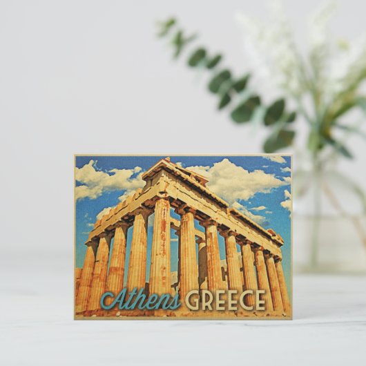 Carte Postale Parthénon d'Athènes Grèce (Debout devant)