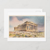 Carte Postale Parthénon en Acropole, Athènes, Grèce, Vintage (Devant / Derrière)