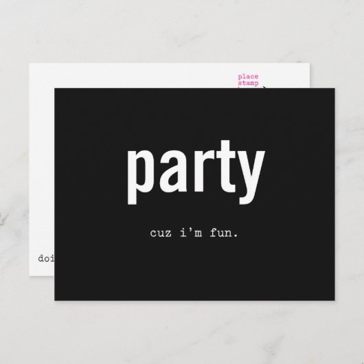 Carte Postale parti (Devant / Derrière)