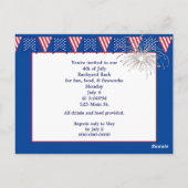 Carte Postale Parti 4 juillet Golden Retriever (Dos)