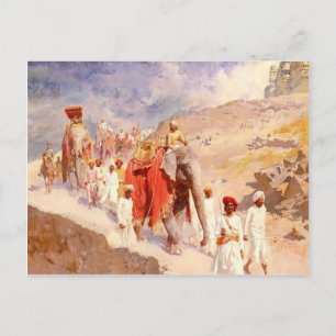 Carte Postale Parti de chasse indien par Edwin Lord Weeks