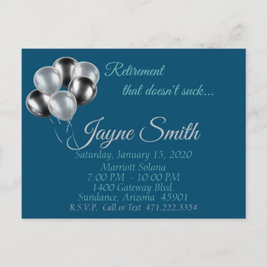 Carte Postale Parti de la retraite, "Ça n'est pas nul" (Devant)