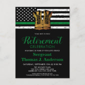 Carte Postale Parti de retraite de la ligne verte mince militair (Devant)