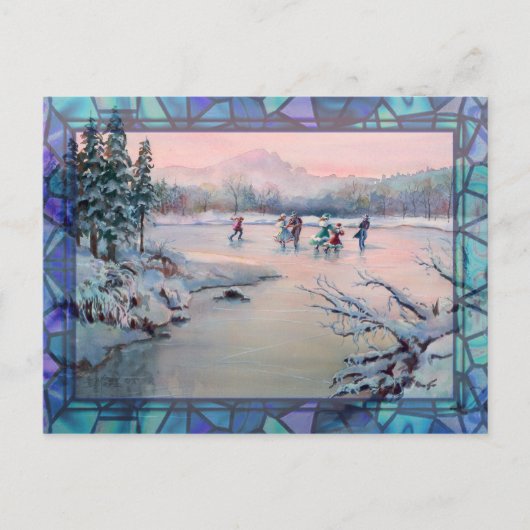 Carte Postale PARTI DE SKATING par SHARON SHARPE (Devant)