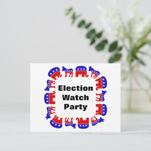 Carte Postale Parti de surveillance électorale (Debout devant)