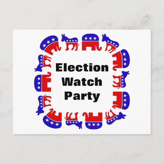 Carte Postale Parti de surveillance électorale (Devant)