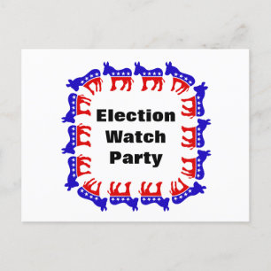 Carte Postale Parti démocrate de surveillance des élections