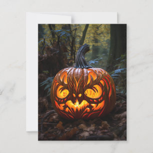 Carte Postale Parti d'Halloween du Citrouille déplaisant Jack-o'