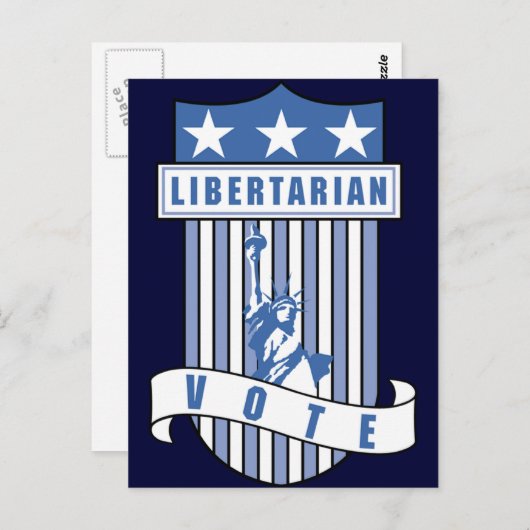 Carte Postale Parti libertarien (Devant / Derrière)