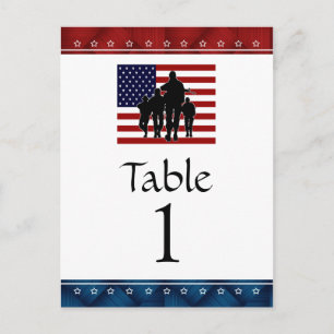 Carte Postale Parti militaire patriotique américain Numéro de ta