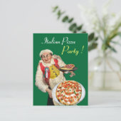 Carte Postale PARTI PIZZA ITALIEN Recette verte (Debout devant)