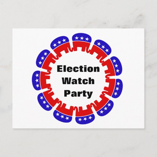Carte Postale Parti républicain de surveillance des élections (Devant)