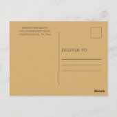 Carte Postale Partie d'engagement de la Marine Blue Gold String (Dos)