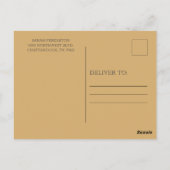 Carte Postale Partie d'engagement turquoise Gold String (Dos)