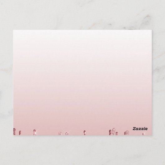 Carte Postale Parties scintillant à goutte Rose or 21e anniversa (Dos)