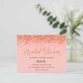 Carte Postale Parties scintillant abstraite - invitation à la do (Debout devant)