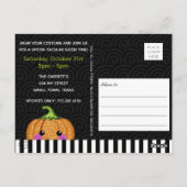 Carte Postale Parties scintillant amusante Citrouille Halloween  (Dos)