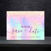 Carte Postale Parties scintillant arc-en-ciel fête anniversaire
