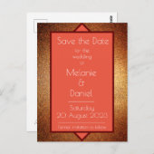 Carte Postale Parties scintillant Art déco moderne Gatsby Save t (Devant / Derrière)