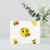 Carte Postale parties scintillant baiser émoji (Debout devant)