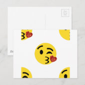 Carte Postale parties scintillant baiser émoji (Devant / Derrière)